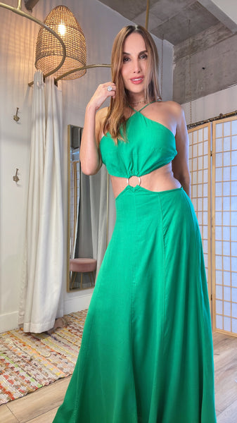 Amazonas cut out dress in green