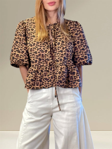 Lala Animal print flowy top